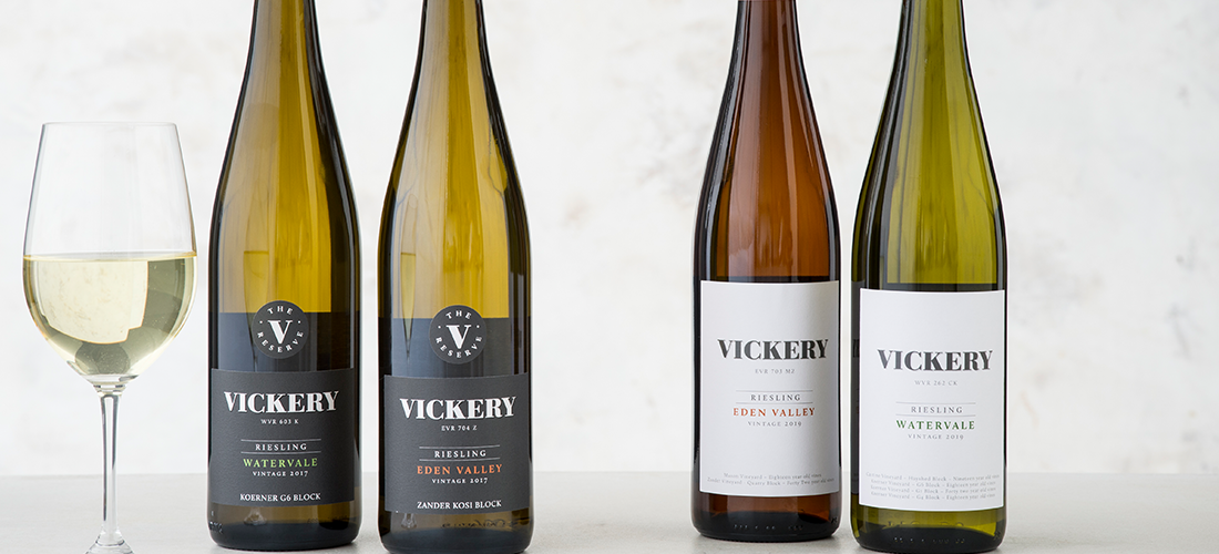 Vickery four wines and wine glass